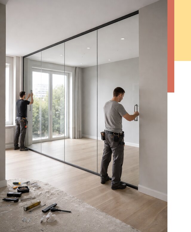 Изготовление стеклянных перегородок в Владивостоке от 12555 руб. под ключ | ОТДЕЛОЧНИК-Влд