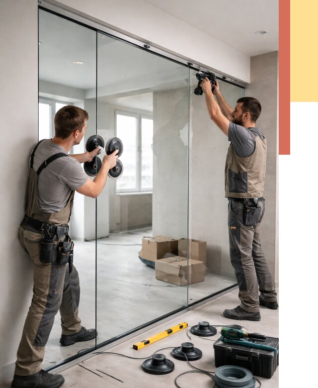 Монтаж стеклянных перегородок в Владивостоке от 6608 руб. | ОТДЕЛОЧНИК-Влд