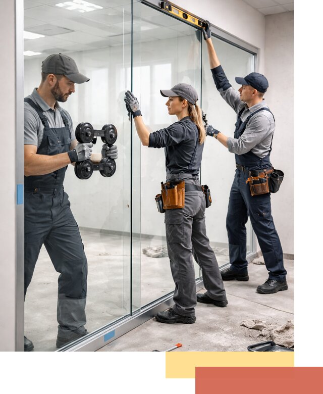 Профессиональный монтаж стеклянных перегородок в Владивостоке