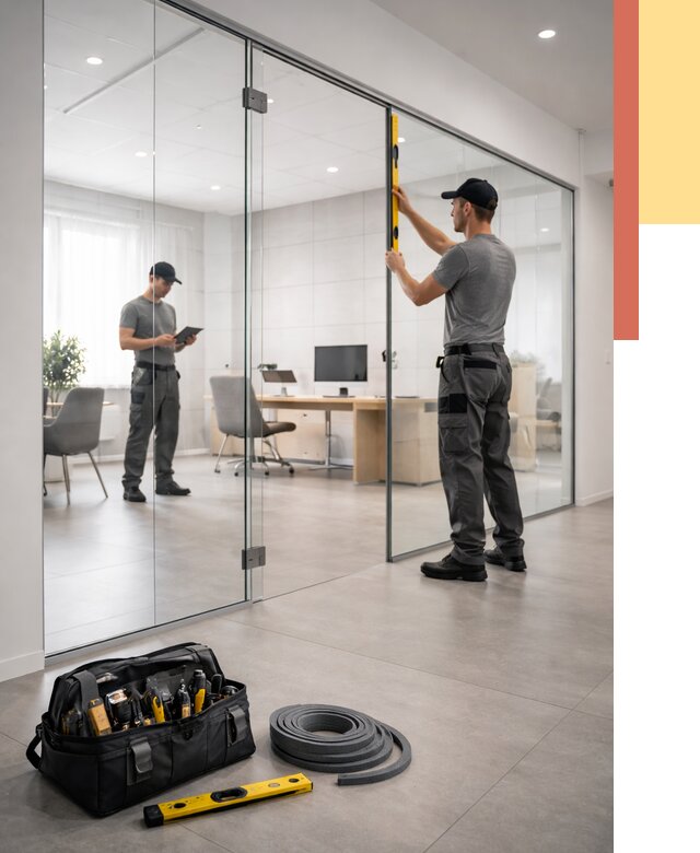 Цельностеклянные перегородки под ключ в Владивостоке от 9658 руб. — монтаж и цены | ОТДЕЛОЧНИК-Влд