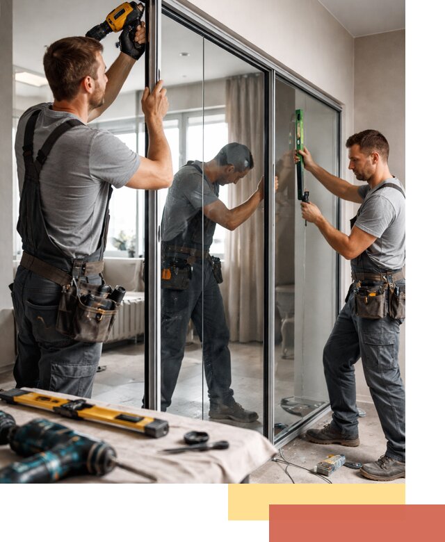 Каркасные стеклянные перегородки под ключ в Владивостоке