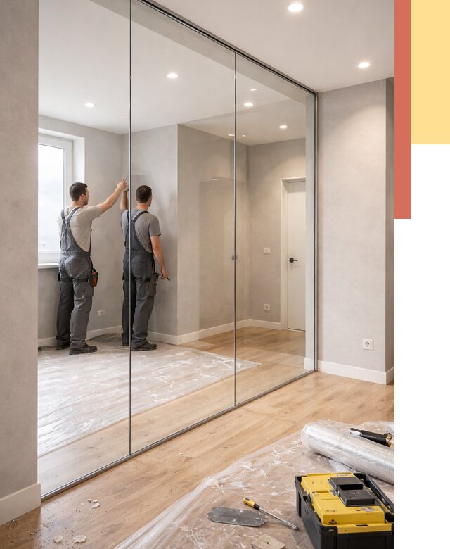 Безрамные стеклянные перегородки в Владивостоке — монтаж от 9658 руб. | ОТДЕЛОЧНИК-Влд