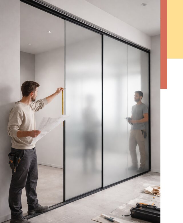 Матовые стеклянные перегородки в Владивостоке от 8641 руб. — монтаж и установка | ОТДЕЛОЧНИК-Влд