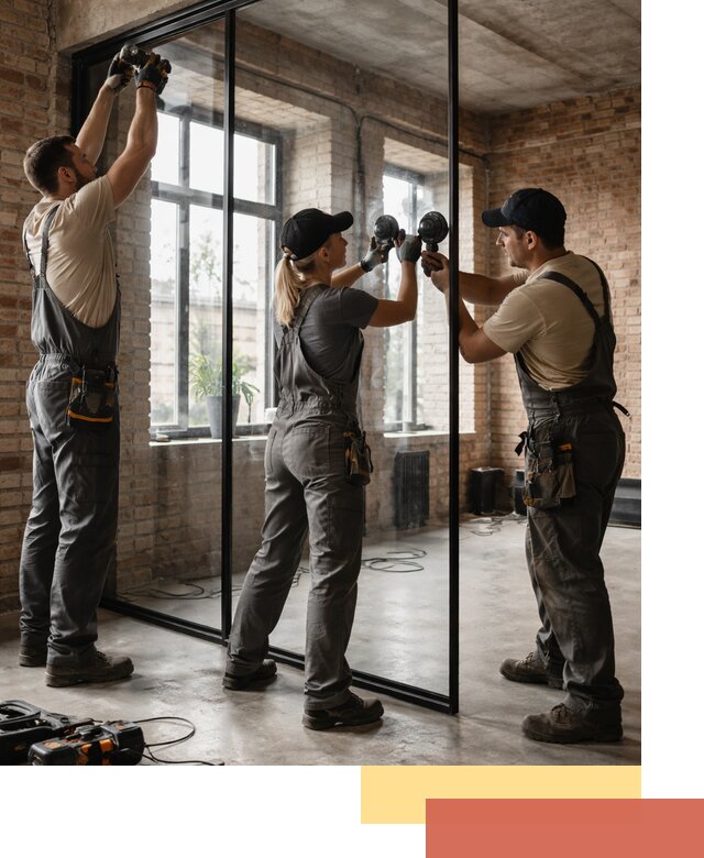 Стеклянные перегородки лофт — изготовление и монтаж в Владивостоке