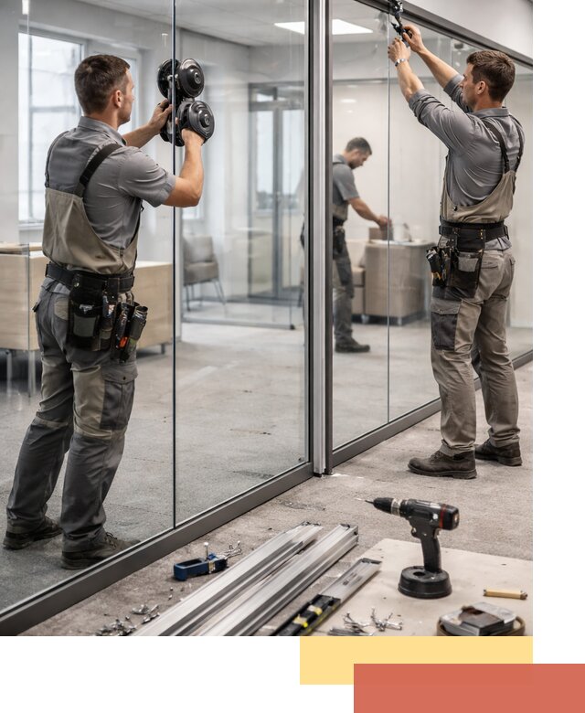 Стеклянные офисные перегородки под ключ в Владивостоке