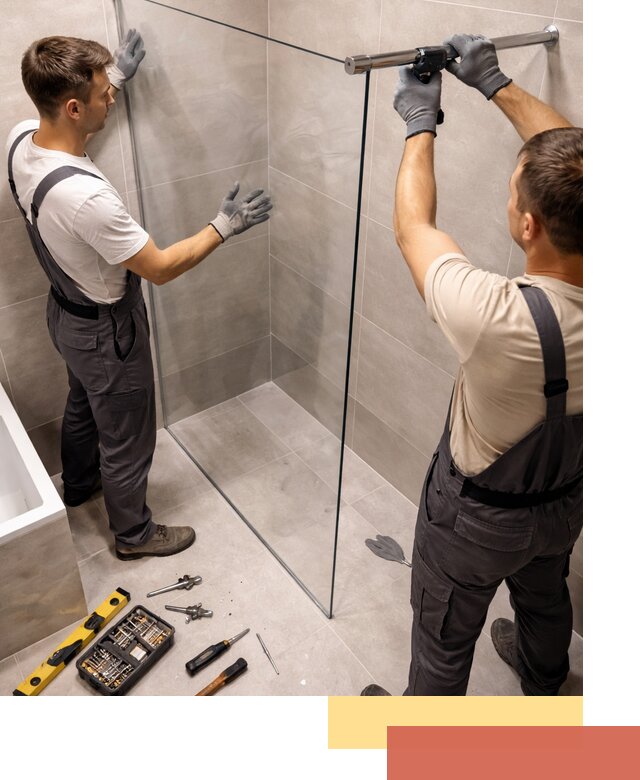 Стеклянные перегородки для душа в Владивостоке — изготовление и монтаж