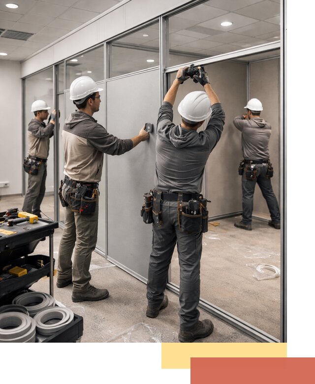 Мобильные офисные перегородки под ключ в Владивостоке