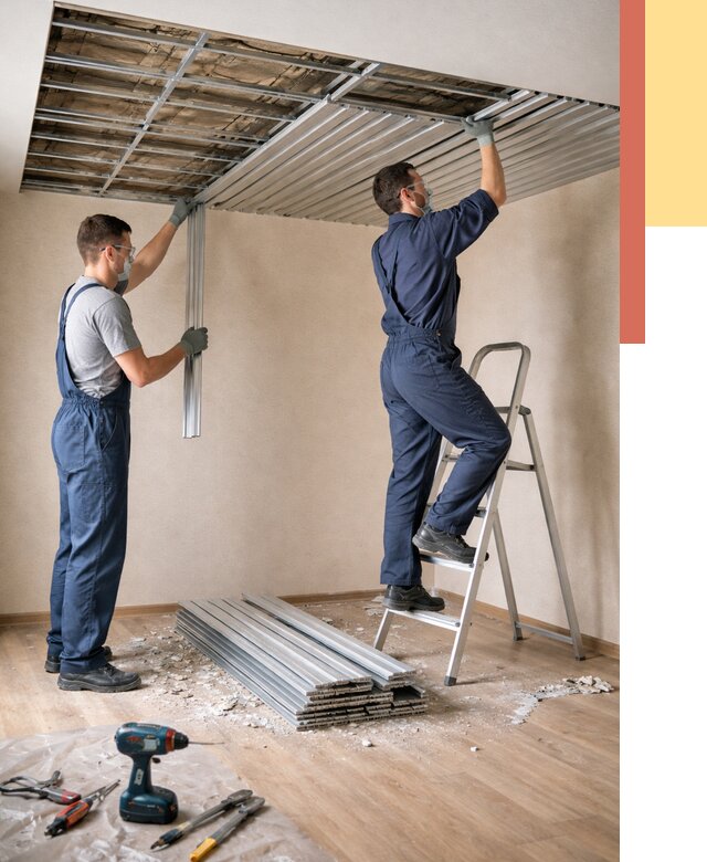 Демонтаж реечного потолка в Владивостоке от 4575 руб. быстро и недорого | ОТДЕЛОЧНИК-Влд