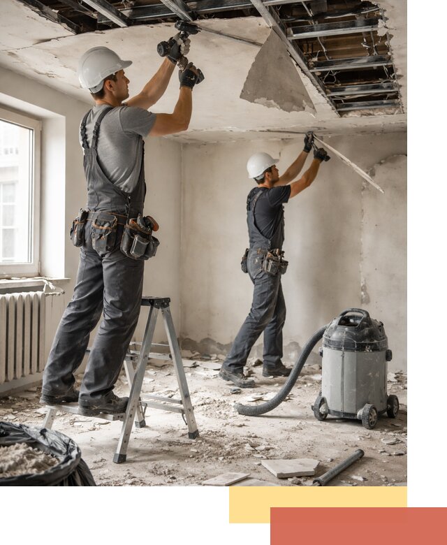 Демонтаж гипсокартонного потолка в Владивостоке быстро и аккуратно