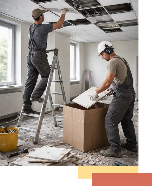 Демонтаж потолочной плитки в Владивостоке быстро и аккуратно