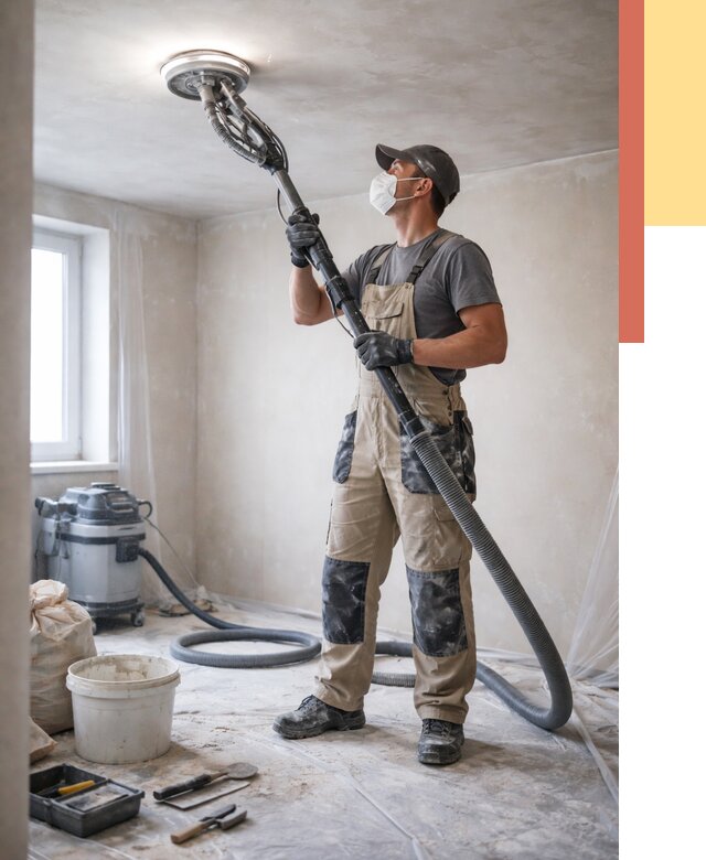 Шлифовка потолка в Владивостоке от 3558 руб. — услуги шлифования потолка | ОТДЕЛОЧНИК-Влд