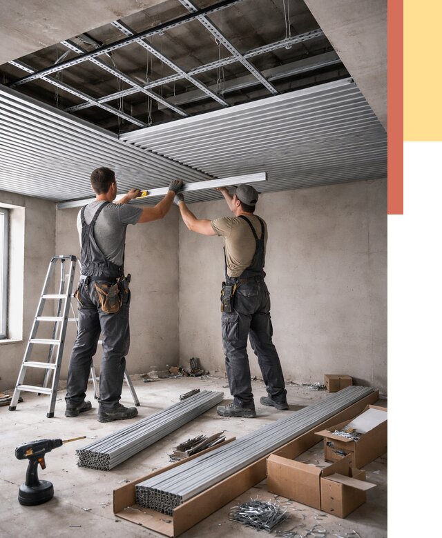 Монтаж реечного потолка в Владивостоке от 4575 руб. под ключ | ОТДЕЛОЧНИК-Влд