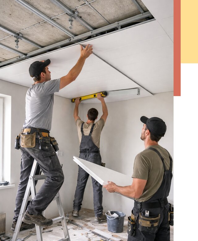 Монтаж потолка из ПВХ панелей в Владивостоке от 3558 руб./м2 — быстро и недорого | ОТДЕЛОЧНИК-Влд