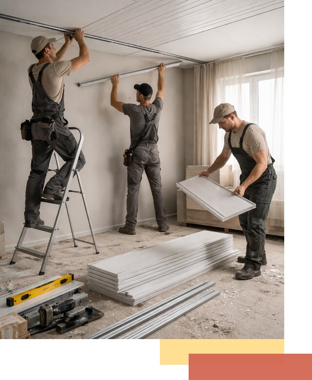 Монтаж потолка из ПВХ панелей в Владивостоке оперативно и качественно