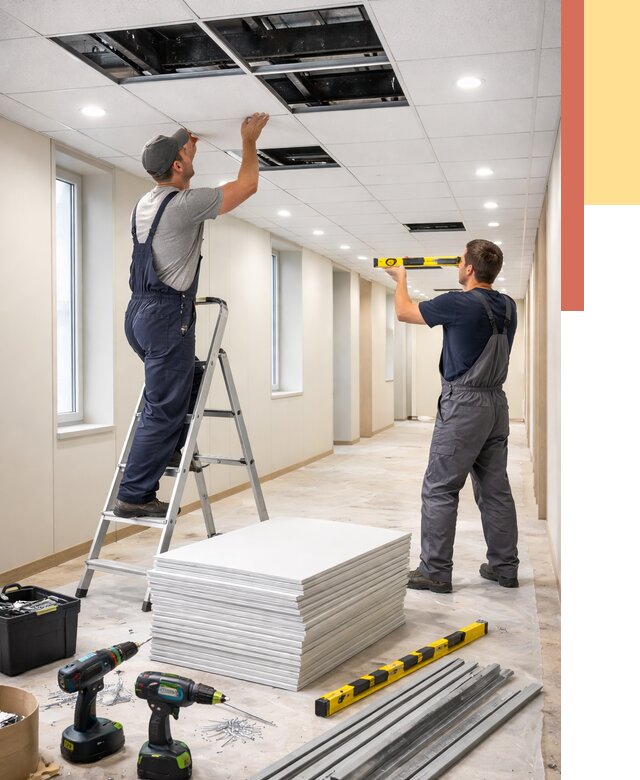 Ремонт потолка Армстронг в Владивостоке от 4575 руб. — быстро и недорого | ОТДЕЛОЧНИК-Влд