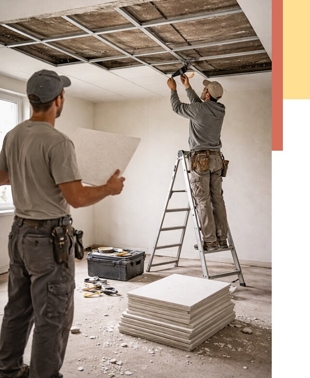 Замена плит подвесного потолка в Владивостоке от 1779 руб. быстро и недорого | ОТДЕЛОЧНИК-Влд