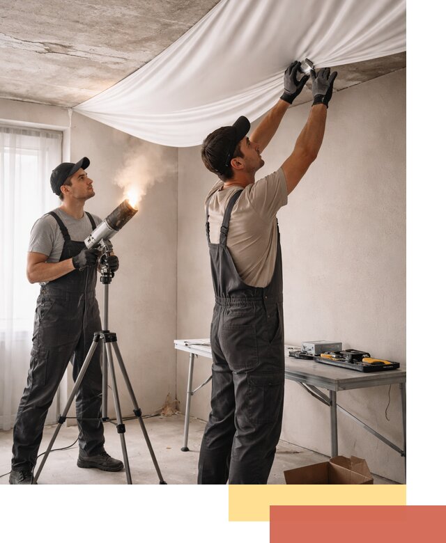 Установка натяжного потолка под ключ в Владивостоке