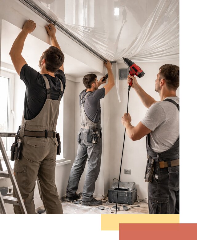 Монтаж глянцевого натяжного потолка в Владивостоке быстро и качественно