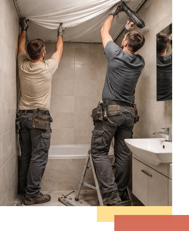 Монтаж натяжного потолка в ванной в Владивостоке быстро и качественно