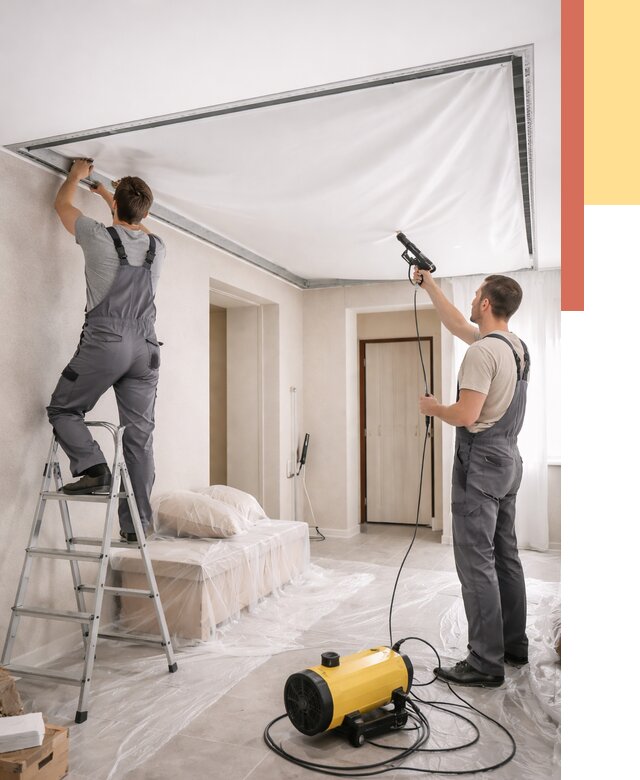 Монтаж натяжного потолка в прихожей в Владивостоке от 2694 руб. под ключ | ОТДЕЛОЧНИК-Влд