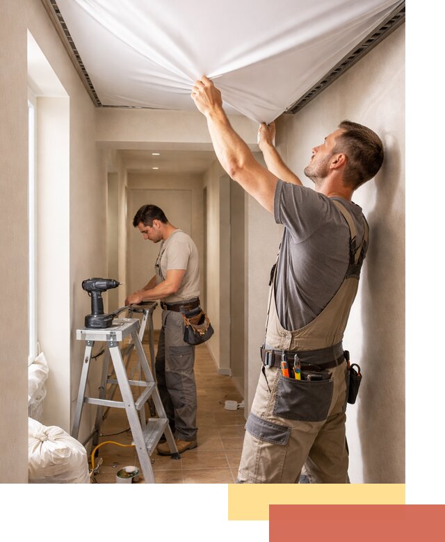 Монтаж натяжного потолка в прихожей в Владивостоке