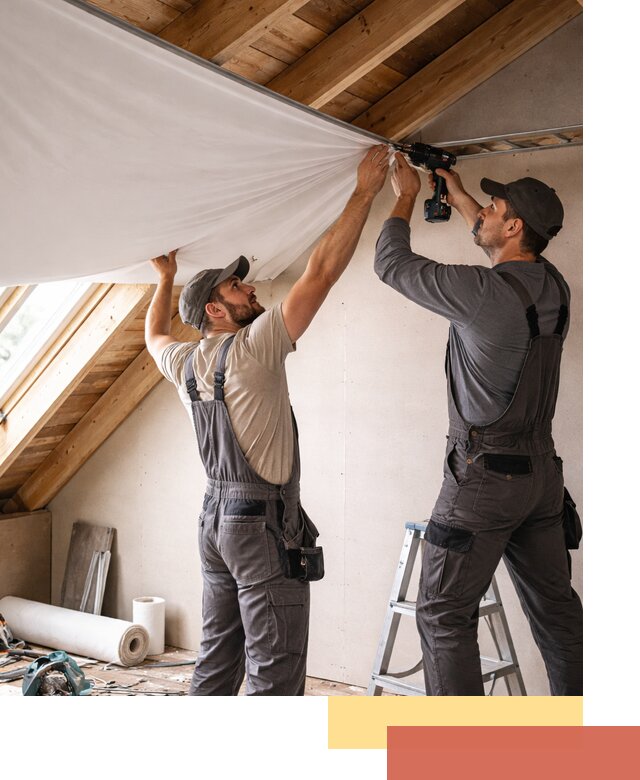 Монтаж натяжного потолка в мансарде в Владивостоке