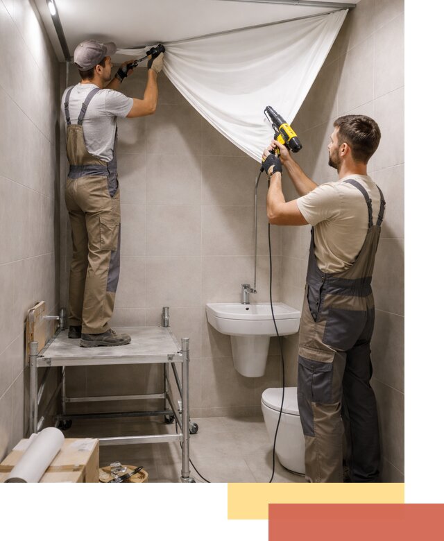 Монтаж натяжного потолка в санузле в Владивостоке