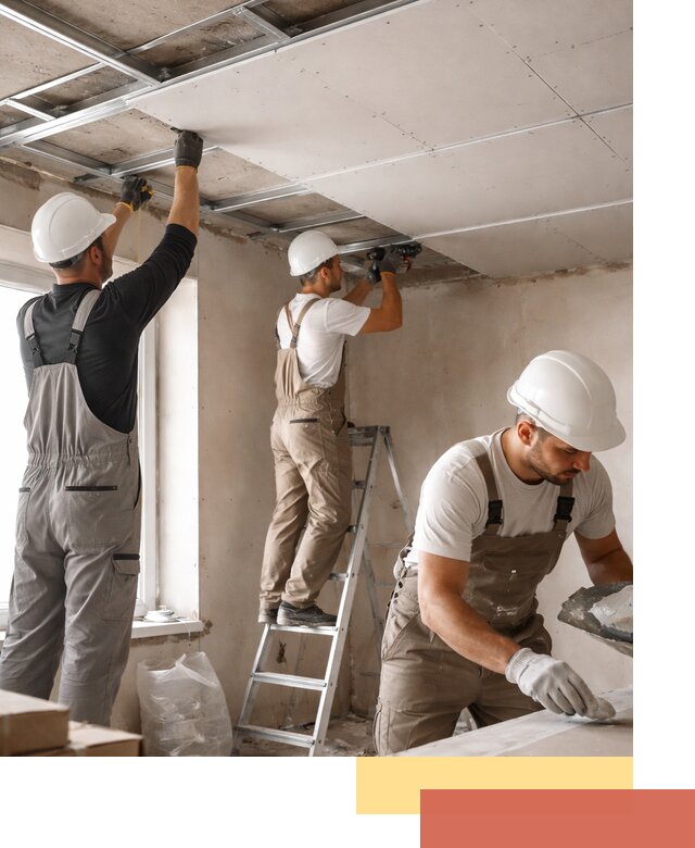 Одноуровневый потолок из гипсокартона в Владивостоке — монтаж и отделка