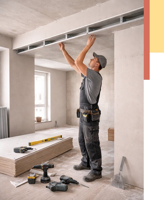 Потолок из гипсокартона с нишей в Владивостоке от 1271 руб. под ключ | ОТДЕЛОЧНИК-Влд