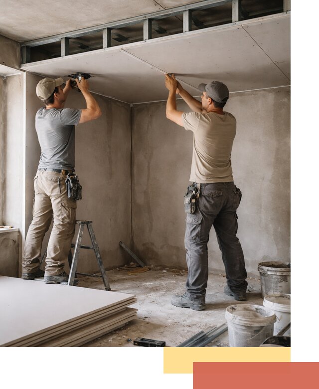 Короб из гипсокартона на потолке под ключ в Владивостоке