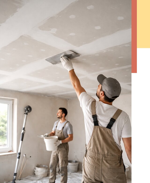 Шпаклевка потолка из гипсокартона в Владивостоке от 3253 руб./м2 — услуги под ключ | ОТДЕЛОЧНИК-Влд