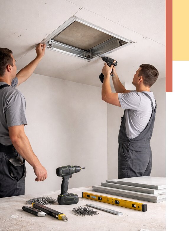 Установка люка в потолок ГКЛ в Владивостоке от 2542 руб. под ключ | ОТДЕЛОЧНИК-Влд