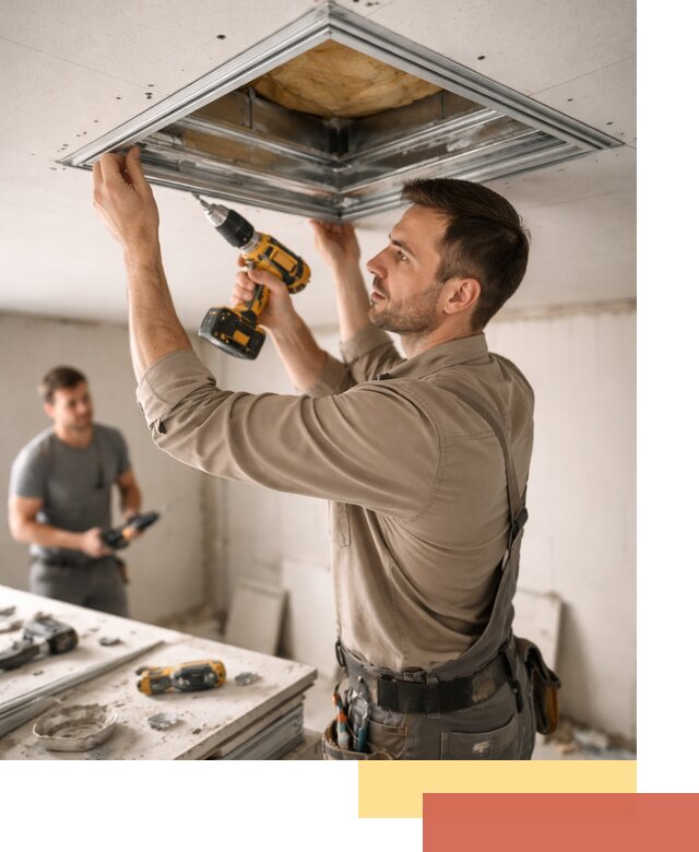 Монтаж люка в потолок из ГКЛ в Владивостоке