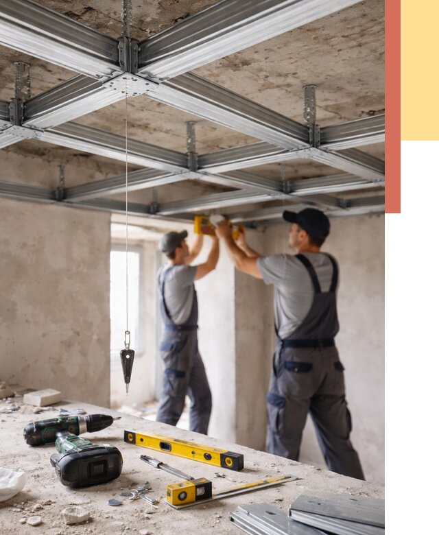 Монтаж каркаса потолка из профиля в Владивостоке от 4575 руб. — услуги ОТДЕЛОЧНИК-Влд