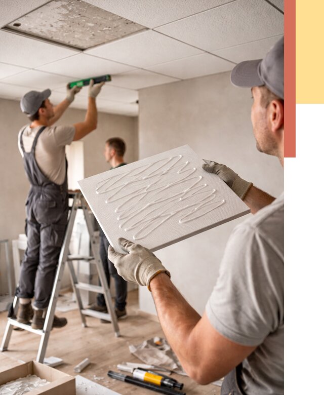 Монтаж потолочной плитки в Владивостоке от 4575 руб. — быстро и недорого | ОТДЕЛОЧНИК-Влд