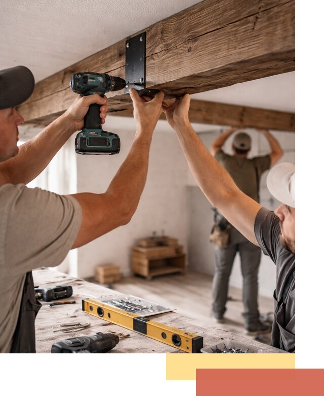 Монтаж декоративных потолочных балок в Владивостоке