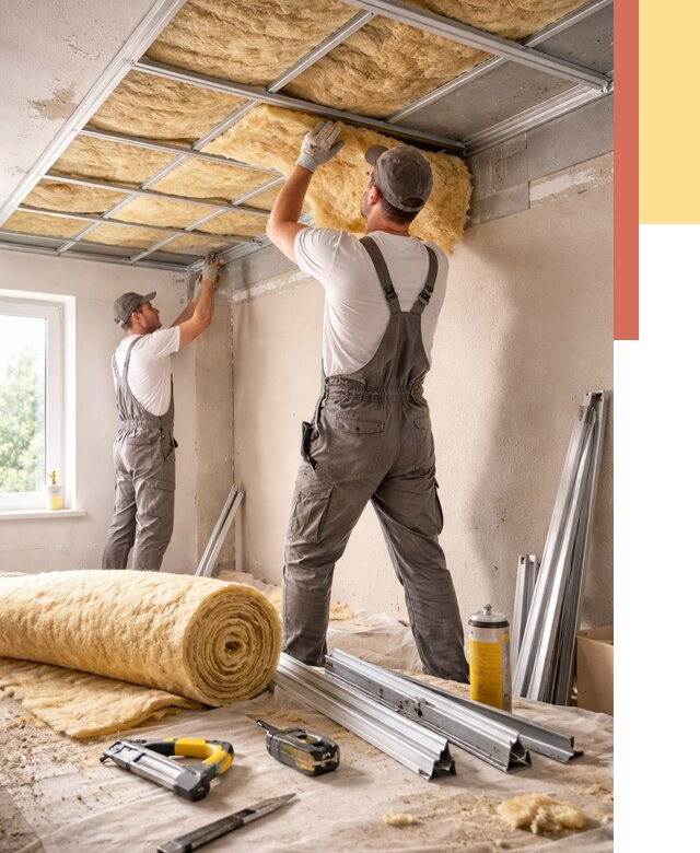 Утепление потолка в Владивостоке от 7320 руб/м2 — недорого, быстро, под ключ | ОТДЕЛОЧНИК-Влд